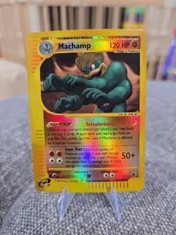 Machamp 51/165 Rare Expedition Base Set Pokemon Reverse Holo NM - Image 1