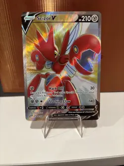 Scizor V (Full Art) 183/189 Swsh03: Darkness Ablaze Holo Ultra Rare NM Pokemon - Image 1