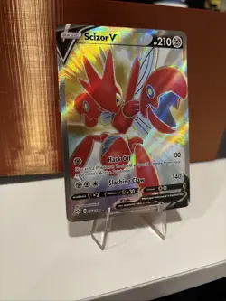 Scizor V (Full Art) 183/189 Swsh03: Darkness Ablaze Holo Ultra Rare NM Pokemon - Image 2