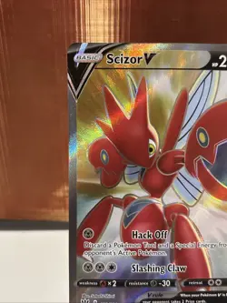 Scizor V (Full Art) 183/189 Swsh03: Darkness Ablaze Holo Ultra Rare NM Pokemon - Image 4