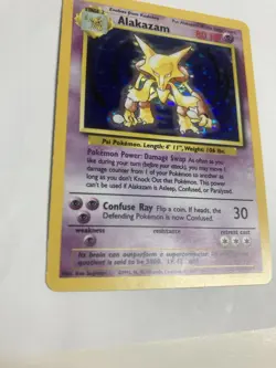 Pokemon Alakazam 1/102 Base Set Unlimited Holo LP - Image 2