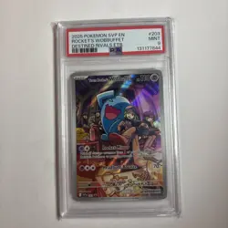 2025 POKEMON SVP EN-SV BLACK STAR PROMO #203 TEAM ROCKET'S WOBBUFFET PSA 9 - Image 1
