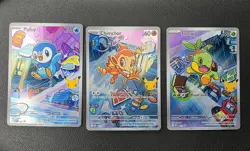 Pokemon 1st Partner Illustration Collections Turtwig #40 Chimchar #41 Piplup #42 - Image 1