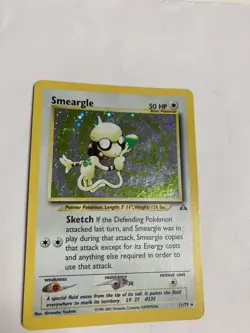 Pokemon TCG Smeargle 11/75 Neo Discovery Unlimited Holo Rare LP - Image 1