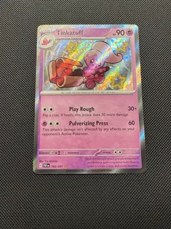 Pokemon TCG Tinkatuff 166/091 Sv: Paldean Fates Shiny Rare Near Mint - Image 2
