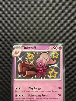 Pokemon TCG Tinkatuff 166/091 Sv: Paldean Fates Shiny Rare Near Mint - Image 3