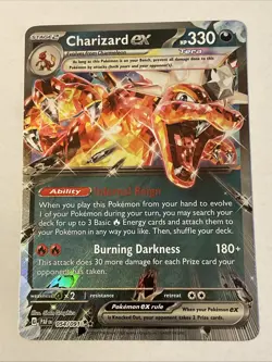 Pokemon TCG Charizard ex Sv03: Obsidian Flames 125/197 Holo Double Rare NM - Image 1
