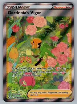 Gardenia's Vigor Ultra Rare Crown Zenith: Galarian Gallery GG61/GG70 Pokemon NM - Image 1