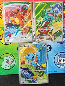 Pokemon TCG First Partner Illustration Collection Series 1 Kanto GEN 1 Starters - Image 1