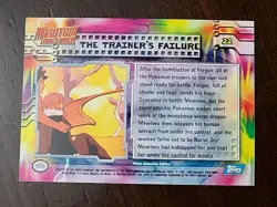 NM! HOLO Foil #22 The Trainer's Failure 1999 Topps Pokemon Mewtwo Strikes Back - Image 2