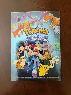 DMG! HOLO FOIL 1999 Topps Pokemon Series 1 TV Animation Checklist Blue - Image 1