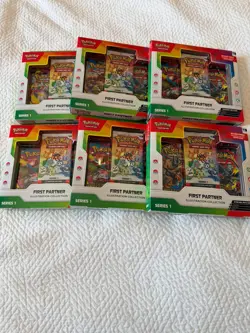Pokemon Tcg First Partner Illustration Collection Series 1 X 6 - Image 1