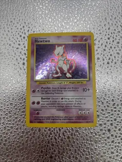 Mewtwo - 10/102 - Unlimited - Pokemon Base Set Holo Rare LP- Near Mint - Image 1
