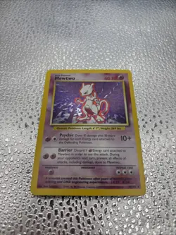 Mewtwo - 10/102 - Unlimited - Pokemon Base Set Holo Rare LP- Near Mint - Image 2