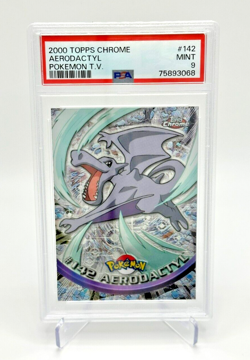 2000 Topps Chrome Series 2 Pokemon - Aerodactyl Holo # 142 - PSA MINT 9 - Image 1