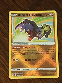 Radiant Hawlucha 081/189 • Astral Radiance Pokemon TCG • Ultra Rare • M/NM - Image 1