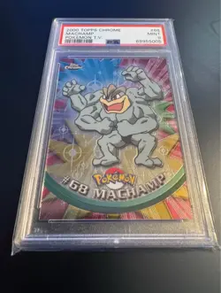2000 TOPPS CHROME POKEMON T.V. 68 MACHAMP | PSA 9 - Image 1