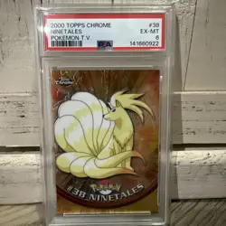 Ninetales Topps Chrome Pokemon TV Animation Edition #38 2000 PSA 6 EX-MT - Image 3