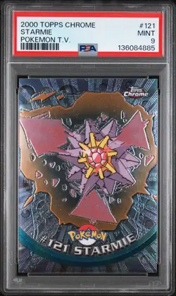 2000 TOPPS CHROME POKEMON T.V. #121 STARMIE PSA 9 - Image 1