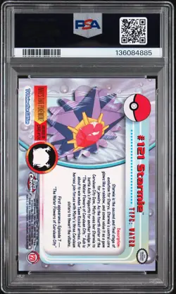 2000 TOPPS CHROME POKEMON T.V. #121 STARMIE PSA 9 - Image 2