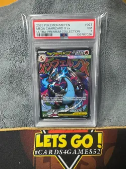 Pokemon Mega Charizard X ex (2025) Mega Evolution Promo 023 PSA 7 Holo - Image 1