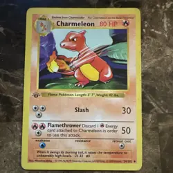 Wizards Pokemon TCG Charmeleon Base Set Shadowless 1st Edition - Image 1