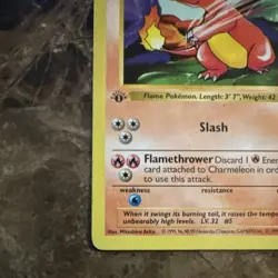 Wizards Pokemon TCG Charmeleon Base Set Shadowless 1st Edition - Image 5