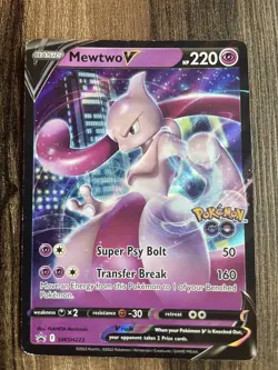 Pokemon TCG Mewtwo V SWSH Black Star Promos SWSH223 Holo Promo - Image 1