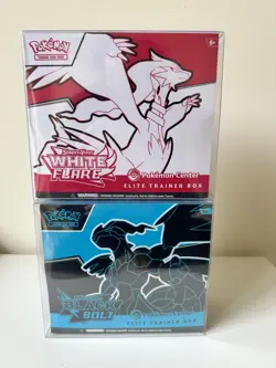 Pokemon TCG - Black Bolt & White Flare Pokemon Center ETB - Sealed + Protectors - Image 1