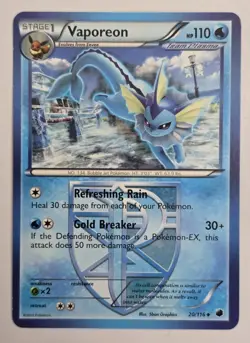 Pokemon VAPOREON (Team Plasma) 20/116 Plasma Freeze - Near Mint 🍒 - Image 2