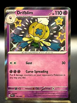 Drifblim 156/091 Shiny Rare SV: Paldean Fates Pokemon TCG - NM - Image 1