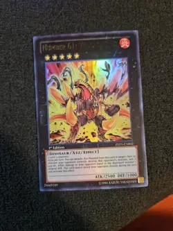 Number 61: Volcasaurus ZTIN-EN002 - Ultra Rare NM 1st Edition Yugioh - Image 1