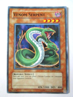 Yugioh! Venom Serpent TAEV-EN017 Common Unlimited Near mint!! - Image 1
