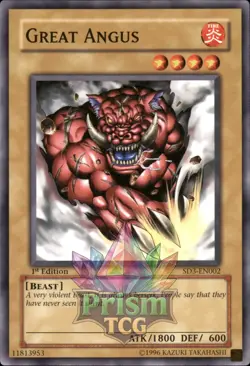 1st Ed Great Angus SD3-EN002 Yugioh - Image 1