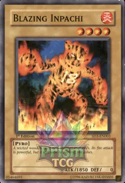 1st Ed Blazing Inpachi SD3-EN003 Yugioh - Image 1