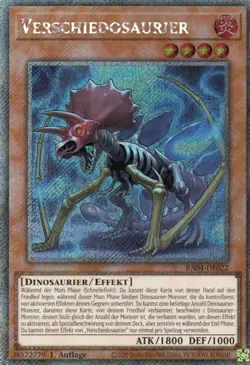 yugioh Verschiedosaurier RA04-DE022 Platinum Secret Rare DEUTSCH - Image 1