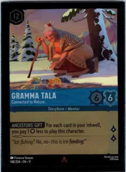 Disney Lorcana Gramma Tala - Connected to Nature COLD FOIL Winterspell 148 NM - Image 1