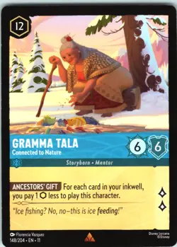 Disney Lorcana Gramma Tala Connected to Nature Winterspell Rare #148/204 NM - Image 1
