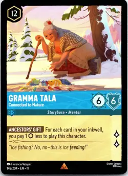 Disney Lorcana Gramma Tala - Connected to Nature Winterspell Rare #148/204 NM - Image 1