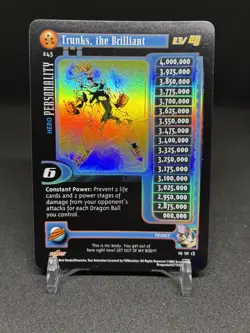 Dragon Ball GT Score TCG Trunks LV4 Holo “The Brilliant” Personality Card 2004 - Image 1