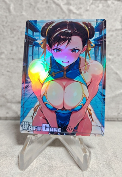 Chun li Trading Card Waifu Goddess Story Anime Girl holo Karte Manga Full Art - Image 1
