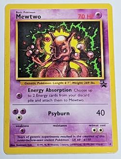 Mewtwo Black Star Promo Card #14 Pokemon LP - Image 1