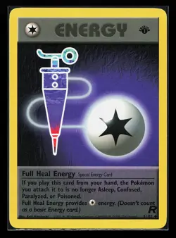 1st Edition Full Heal Energy 81/82 Uncommon Team Rocket Pokemon Card - Image 1