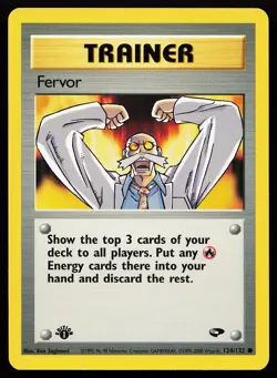Fervor 124/132 Common 1st Edition Gym Challenge Pokemon Card - Image 1