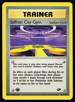 Saffron City Gym 122/132 Uncommon 1st Edition Gym Challenge Pokemon Card - Image 1