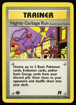 Nightly Garbage Run 77/82 1st Edition Team Rocket Pokemon Card - Image 1