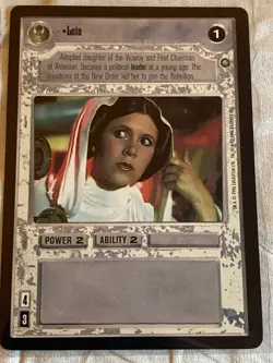 Decipher Star Wars CCG Jedi Pack LEIA Card NM - Image 1