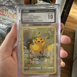 Pokemon CGC 10 Pikachu GG30/GG70 Crown Zenith Galarian Gallery Holo Card - Image 1
