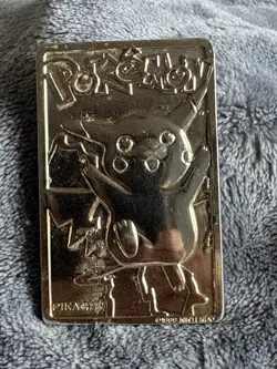 Pokemon 23k Gold Plated PIKACHU Trading card. Nintendo 1999 - Image 1