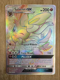 Sylveon GX - 158/145 - Pokemon Guardians Rising Sun & Moon Secret Rare Card NM - Image 1